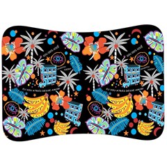 Design Print Pattern Colorful Velour Seat Head Rest Cushion by Ravend