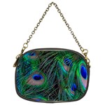 Beautiful Peacock Feathers Chain Purse (Two Sides) Front