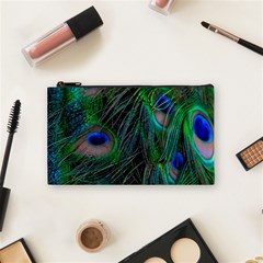 Beautiful Peacock Feathers Cosmetic Bag (small) by Ravend