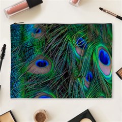 Beautiful Peacock Feathers Cosmetic Bag (xl) by Ravend