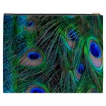 Beautiful Peacock Feathers Cosmetic Bag (XXXL) Back