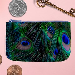 Beautiful Peacock Feathers Large Coin Purse by Ravend