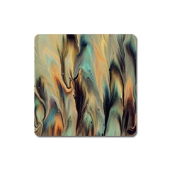 Abstract Painting In Colored Paints Square Magnet by Ravend