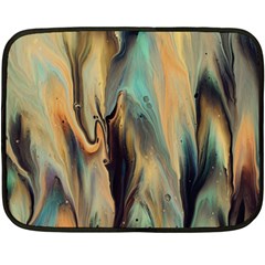 Abstract Painting In Colored Paints Fleece Blanket (mini) by Ravend