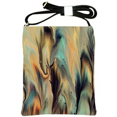 Abstract Painting In Colored Paints Shoulder Sling Bag