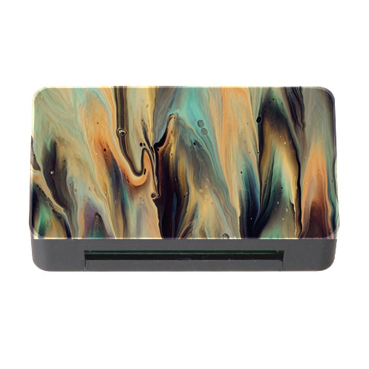 Abstract Painting In Colored Paints Memory Card Reader with CF