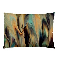 Abstract Painting In Colored Paints Pillow Case (two Sides)