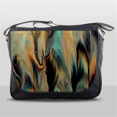 Abstract Painting In Colored Paints Messenger Bag