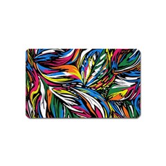 Tropical Monstera Pattern Leaf Magnet (name Card) by Ravend