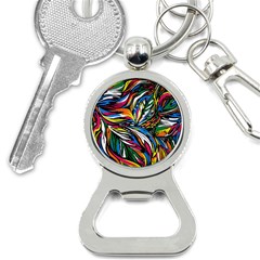 Tropical Monstera Pattern Leaf Bottle Opener Key Chain by Ravend