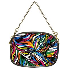 Tropical Monstera Pattern Leaf Chain Purse (one Side) by Ravend