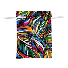 Tropical Monstera Pattern Leaf Lightweight Drawstring Pouch (s) by Ravend