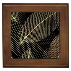 Leaves Nature Art Design Pattern Framed Tile by Ravend