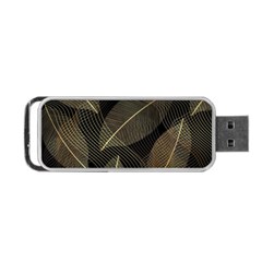 Leaves Nature Art Design Pattern Portable Usb Flash (two Sides) by Ravend