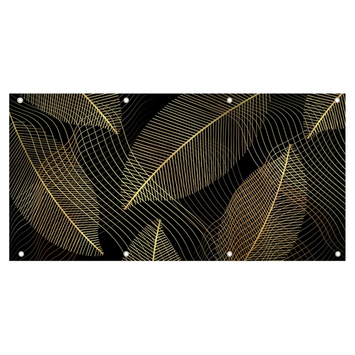 Leaves Nature Art Design Pattern Banner and Sign 8  x 4 