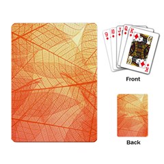 Orange Leaf Texture Pattern Playing Cards Single Design (rectangle) by Ravend