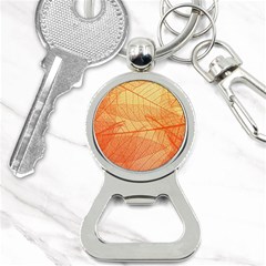 Orange Leaf Texture Pattern Bottle Opener Key Chain