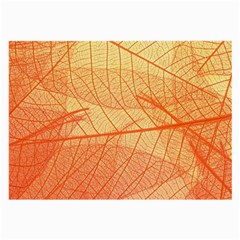 Orange Leaf Texture Pattern Large Glasses Cloth