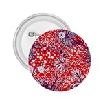 Leaf Red Point Flower White 2.25  Buttons Front