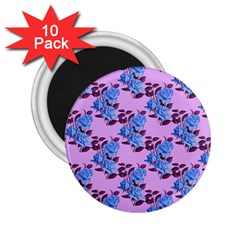 Roses Flowers Background Leaves 2 25  Magnets (10 Pack) 