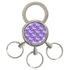 Roses Flowers Background Leaves 3-ring Key Chain by Ravend