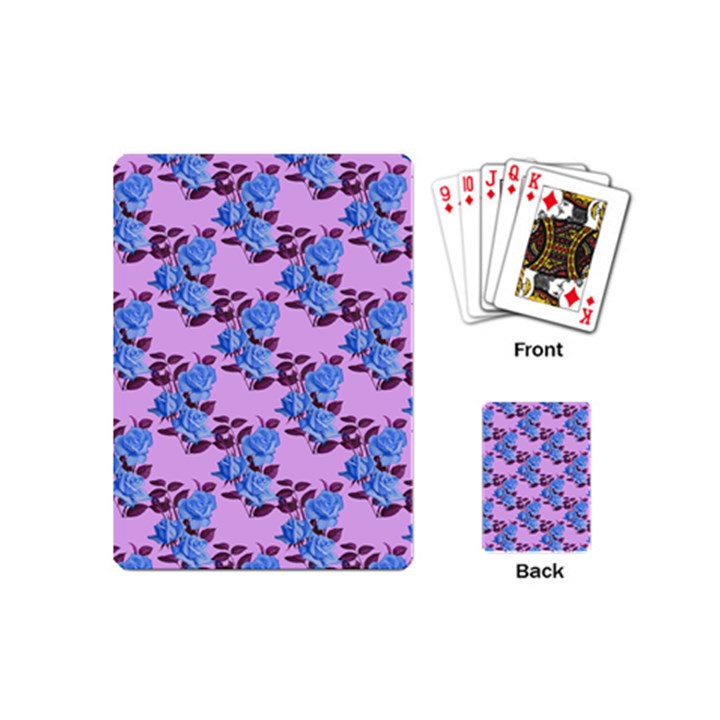 Roses Flowers Background Leaves Playing Cards Single Design (Mini)