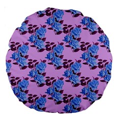 Roses Flowers Background Leaves Large 18  Premium Round Cushions