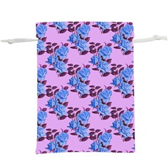 Roses Flowers Background Leaves  Lightweight Drawstring Pouch (xl) by Ravend