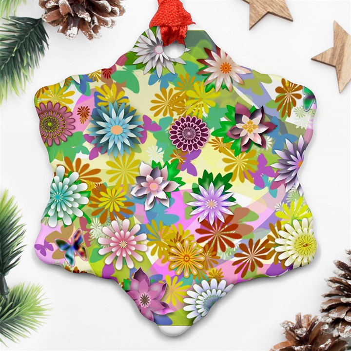 Illustration-pattern-abstract Snowflake Ornament (Two Sides)