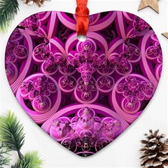 Fractal-math-geometry-visualization Pink Ornament (heart)