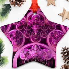 Fractal-math-geometry-visualization Pink Ornament (star)