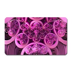 Fractal-math-geometry-visualization Pink Magnet (rectangular) by Pakrebo