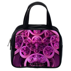 Fractal-math-geometry-visualization Pink Classic Handbag (one Side) by Pakrebo