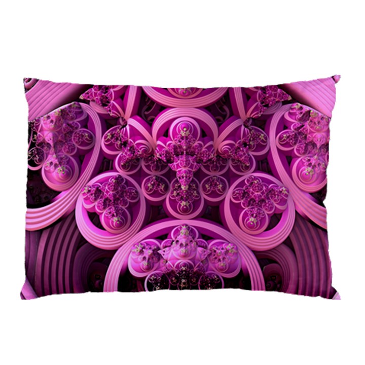 Fractal-math-geometry-visualization Pink Pillow Case