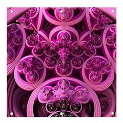 Fractal-math-geometry-visualization Pink Banner And Sign 4  X 4  by Pakrebo