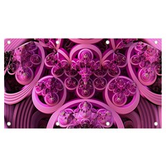 Fractal-math-geometry-visualization Pink Banner And Sign 7  X 4  by Pakrebo