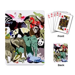 Zoo-animals-peacock-lion-hippo Playing Cards Single Design (rectangle)