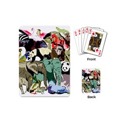 Zoo-animals-peacock-lion-hippo Playing Cards Single Design (mini)