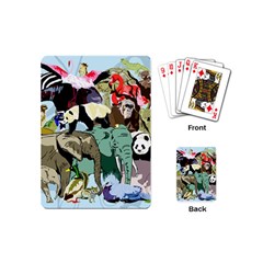 Zoo-animals-peacock-lion-hippo- Playing Cards Single Design (mini)