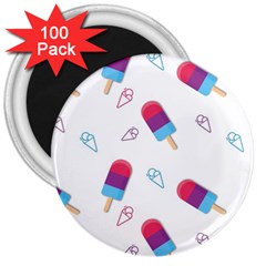 Ice Cream Popsicles Wallpaper 3  Magnets (100 pack)