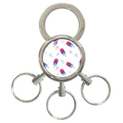 Ice Cream Popsicles Wallpaper 3-Ring Key Chain