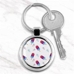 Ice Cream Popsicles Wallpaper Key Chain (Round)