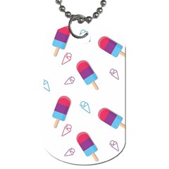 Ice Cream Popsicles Wallpaper Dog Tag (Two Sides)