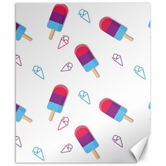 Ice Cream Popsicles Wallpaper Canvas 8  x 10 