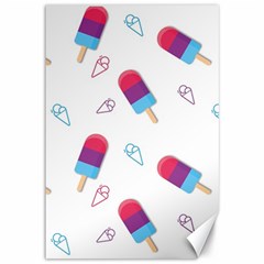 Ice Cream Popsicles Wallpaper Canvas 12  x 18 