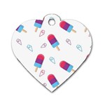 Ice Cream Popsicles Wallpaper Dog Tag Heart (One Side) Front