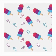 Ice Cream Popsicles Wallpaper Medium Glasses Cloth (2 Sides)