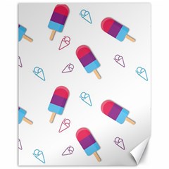 Ice Cream Popsicles Wallpaper Canvas 11  x 14 