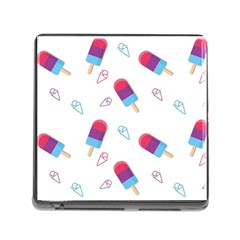 Ice Cream Popsicles Wallpaper Memory Card Reader (Square 5 Slot)