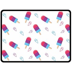 Ice Cream Popsicles Wallpaper Fleece Blanket (Large) 